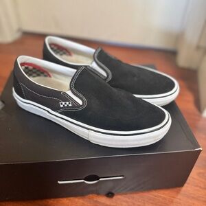 Vans Slip-On Skate Classics - Pop Cush - Black Suede - Men’s Size 12